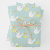 Yellow Stork Unisex Baby Shower