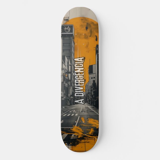 Yellow Street A Divergência Skateboard (Front)