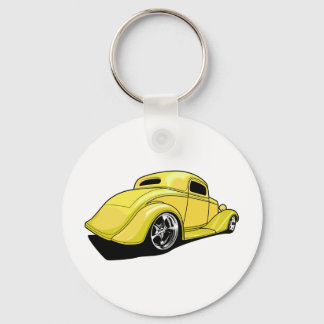 Yellow Street Rod Key Ring