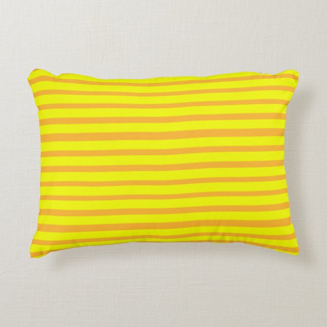 Yellow Stripe Decorative Cushion (Front)