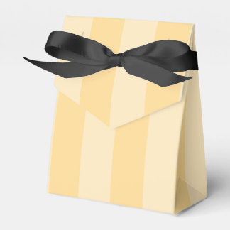 YELLOW STRIPE PATTERN TENT WITH RIBBON FAVOR BOX