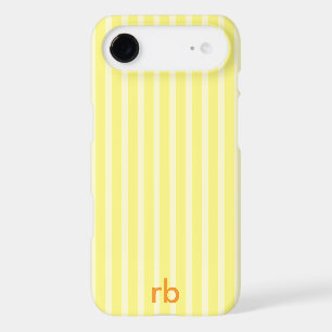 Yellow Stripe Vintage Design Name Initials Stylish