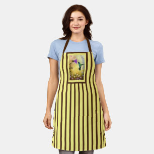 Yellow Striped Hummingbird Apron (Medium)