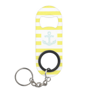 Yellow Striped Nautical Anchor