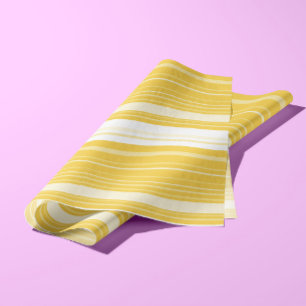 Yellow Striped Pattern Tissue Paper