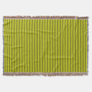 Yellow Striped texture Throw Blanket