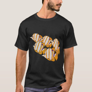 Yellow Striped Tropical School of Fish T-Shirt