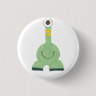 Yellow Stripes 3 Cm Round Badge