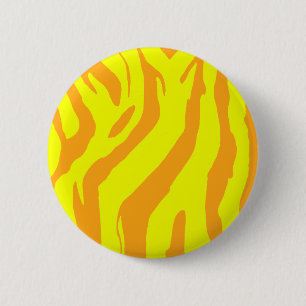 Yellow Stripes 6 Cm Round Badge