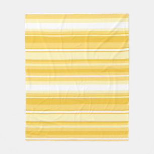 Yellow stripes fleece blanket