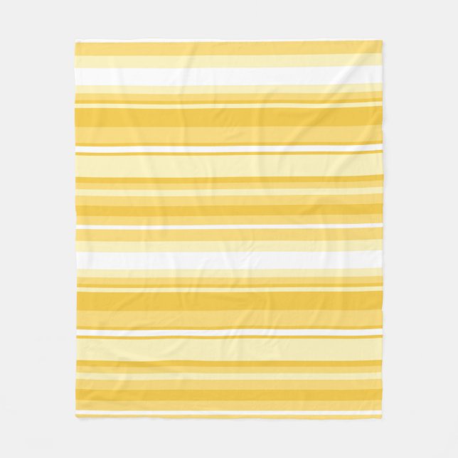 Yellow stripes fleece blanket (Front)