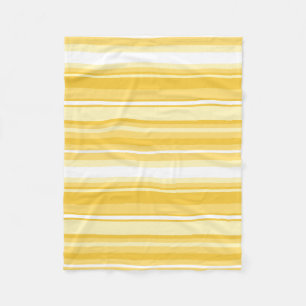 Yellow stripes fleece blanket