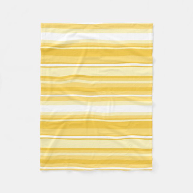 Yellow stripes fleece blanket (Front)