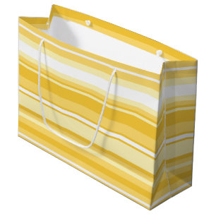 Yellow stripes large gift bag