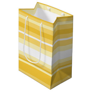 Yellow stripes medium gift bag