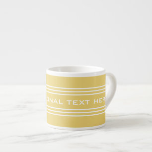 Yellow Stripes Optional Text Custom mugs