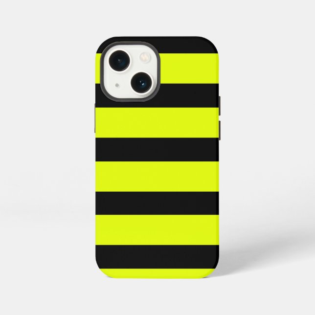 Yellow stripes pattern iPhone case (Back)