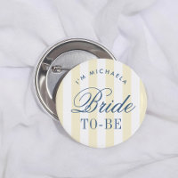 Yellow Stripes Retro Bride To Be