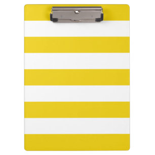 Yellow Stripes, White Stripes, Striped Pattern Clipboard