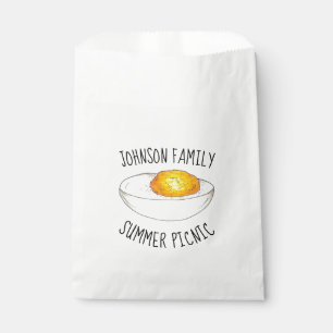 Yellow Stuffed Deviled Egg Annual BBQ Picnic Food Favour Bags