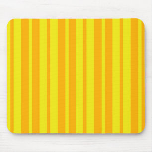 Yellow Stylish Stripes Pattern Design Mouse Mat