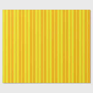 Yellow Stylish Stripes Pattern Design Wrapping Paper