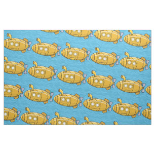 Yellow Submarine Cartoon Fabric