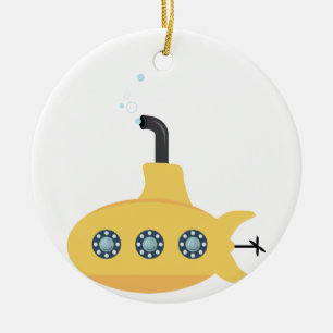 Yellow Submarine Ceramic Tree Decoration