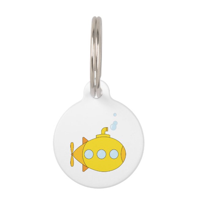 Yellow Submarine Pet Tag (Front)