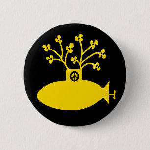 Yellow Submarine Sixties Peace 6 Cm Round Badge