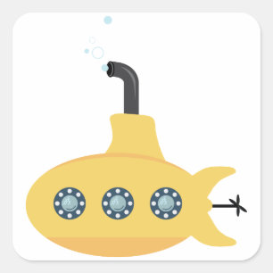 Yellow Submarine Square Sticker