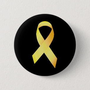 Yellow Suicide Prevention Ribbon 6 Cm Round Badge