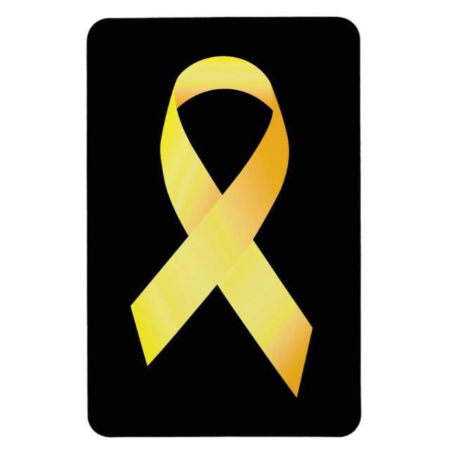 Yellow Suicide Prevention Ribbon Magnet (Vertical)
