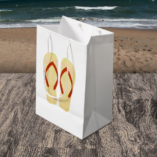 Yellow Summer Beach Party Flip Flops Gift Bag