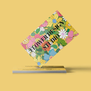 Yellow Summer Botanical Floral Business Card