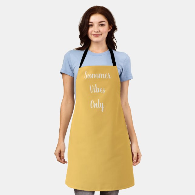 Yellow Summer Vibes Only Apron (Worn)