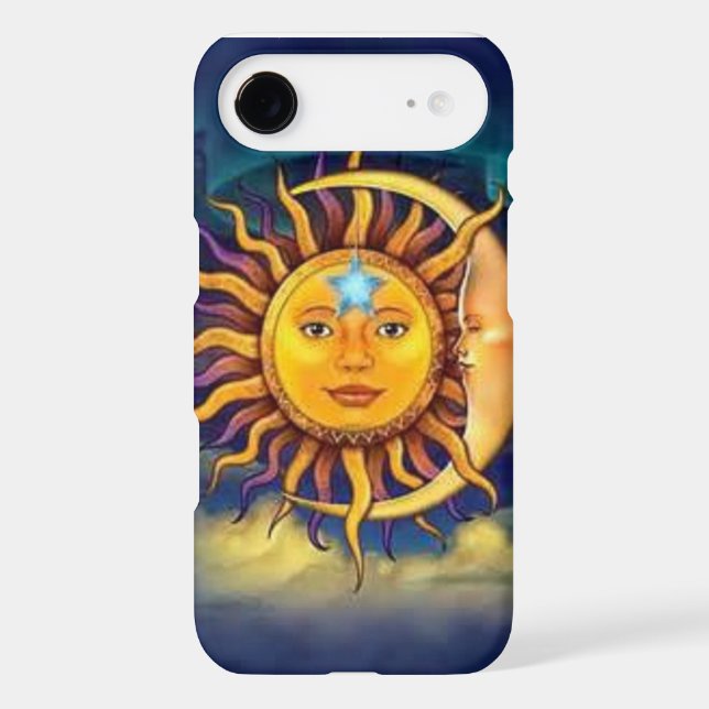 Yellow Sun and Moon Case-Mate iPhone Case (Back)