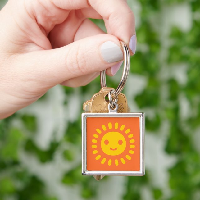 Yellow Sun Art Key Ring (Hand)