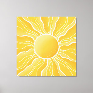 Yellow Sun Canvas Print