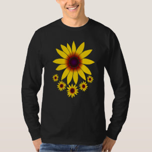 Yellow Sun Hat Flower Flower Flower Floral Pattern T-Shirt