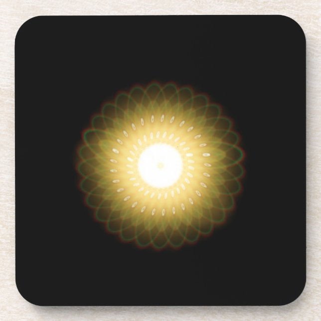 Yellow Sun in Abstract Coaster (Front)