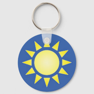 Yellow Sun Keychain