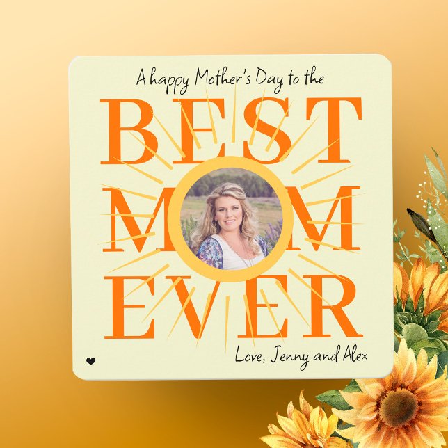 Yellow sun modern photo personalised Mother's Day  (Creator Uploaded)