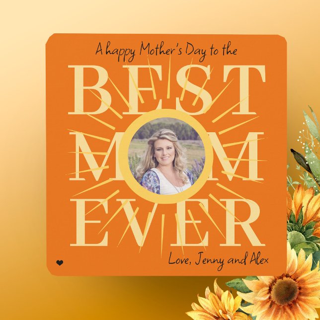 Yellow sun modern photo personalised Mother's Day  (Creator Uploaded)