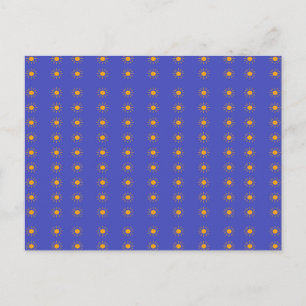 Yellow sun pattern postcard