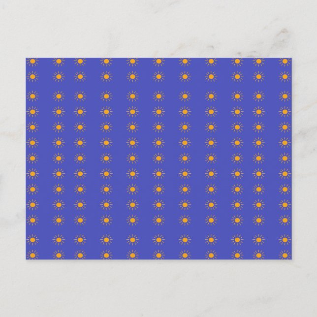 Yellow sun pattern postcard (Front)