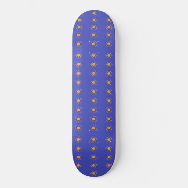Yellow sun pattern skateboard (Front)