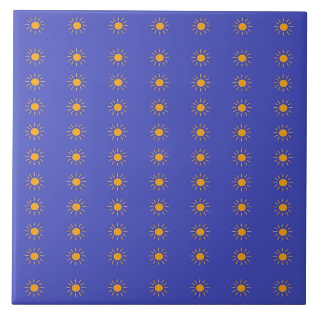 Yellow sun pattern tile (Front)