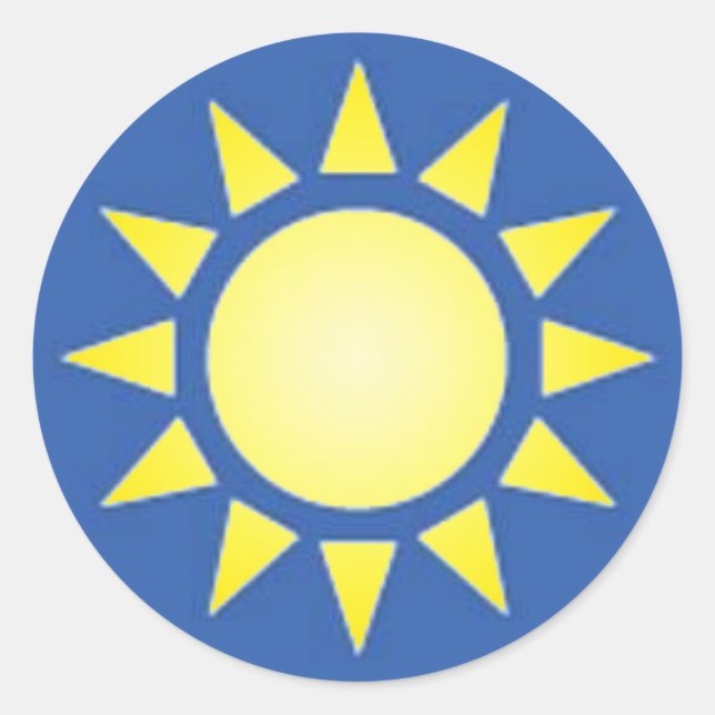 Yellow Sun Sticker (Front)