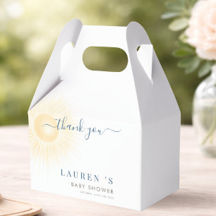 Yellow Sun Sunshine Baby Shower Thank you Favour Box